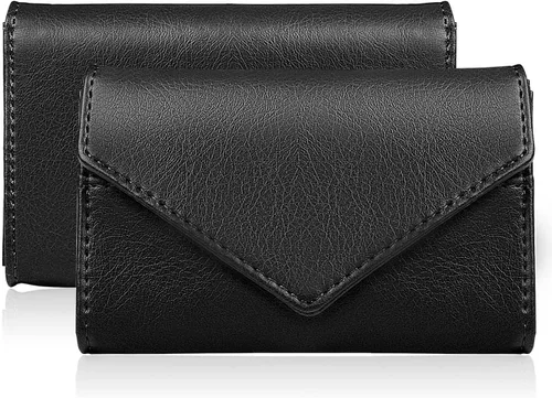 Vista 2 de XEYOU Funda para tarjetas de crédito para mujer, tarjetero con bolsillo frontal para mujer