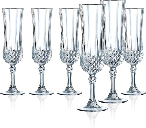 Vista 7 de Cristal D'Arques M0084 Longchamp - Juego de 6 vasos cordiales, 2 onzas, transparente
