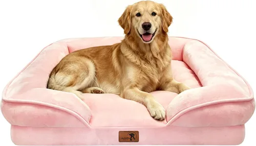 Vista 23 de Spotted Play Cama ortopédica para perros con lados, sofá cama para perros pequeños, sofá cama de espuma de apoyo para mascotas con funda extraíble