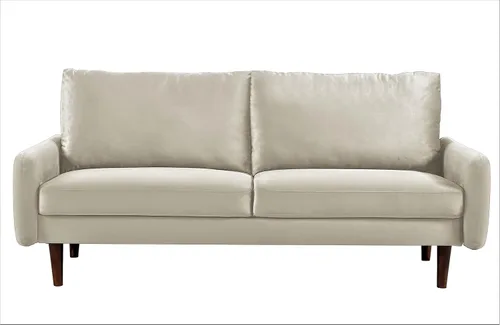 Vista 2 de Container Furniture Direct Kent - Sofá de terciopelo para salas de estar modernas y espacios compactos, cómodo sofá de 3 plazas, muebles de estudio