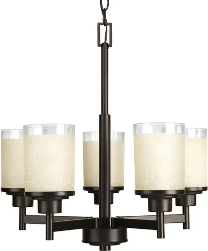 Vista 23 de Progress Lighting P4459 Alexa Candelabro de 5 luces, con pantalla de lino, de 20 pulgadas de alto., P4459-09, 100.00watts, 120.00 volts