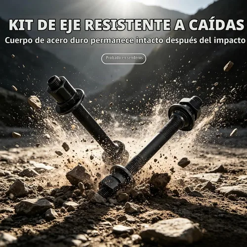 Vista 4 de Kit de cojinetes de eje de bicicleta, eje sólido reemplazo MTB rueda