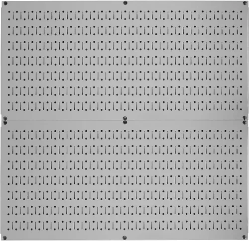 Vista 12 de Tablero horizontal para herramientas de garaje para pared, dos tablas de 32 pulgadas de ancho x 16 pulgadas de alto, fáciles de instalar Blanco
