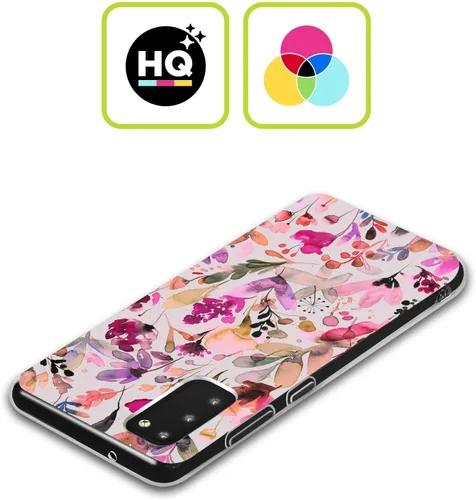 Vista 2 de Head Case Designs Officially Licensed Ninola Artsy Ink Flowers Botanical Patterns Gel Case [Military Grade Protection] Compatible with Samsung