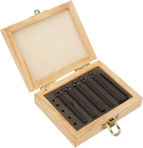 Vista 2 de Juego de 5 piezas de insertos de carburo indexables de 1/4 pulgadas, broca de herramientas de torno de carburo, broca de inserción de herramientas