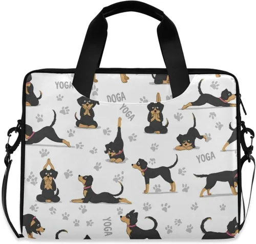 Vista 14 de MNSRUU Bolsa para portátil de 15,6 pulgadas Duck Rubber Laptop Maletín Bolsa