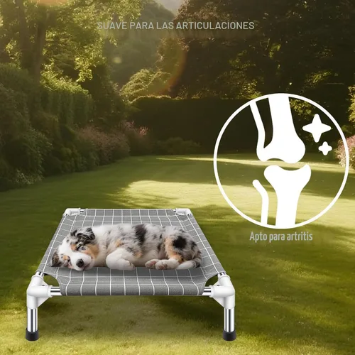 Vista 4 de Cama elevada para mascotas, cama para perros pequeños, cama elevada para perros pequeños para uso en interiores y exteriores para mascotas pequeñas