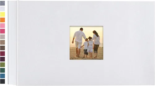Vista 44 de potricher - Álbum de fotos pequeño para 100 fotos de 4 x 6 pulgadas, con portada de lino con foto, familiar, para bodas, aniversarios, bebés o Beige