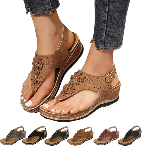 Vista 6 de Sandalias de cuña para mujer, sandalias de gladiador para mujer, sandalias de verano para mujer, alpargatas de plataforma 2023, sandalias casuales