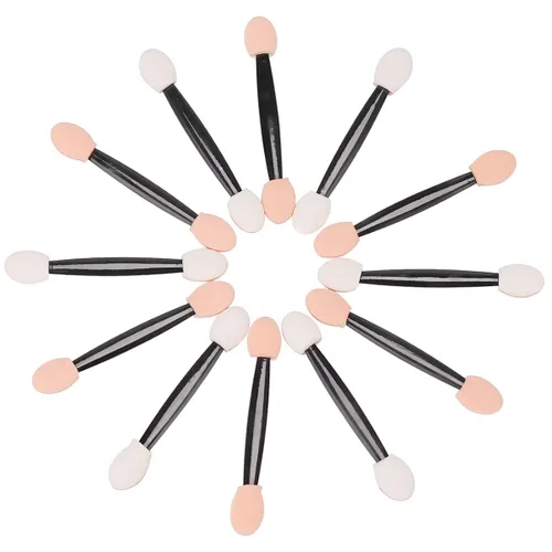 Vista 4 de Akstore Aplicador de esponja desechable de doble cara para sombra de ojos, brochas de maquillaje (30PCS-negro)