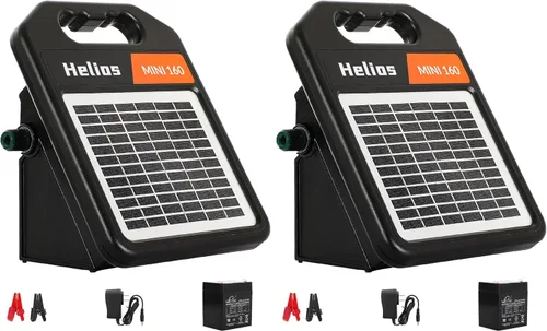 Vista 11 de Cargador de valla eléctrica solar de 10 millas con modo día/noche, cargador solar portátil de 0.11J con panel solar recargable para protección