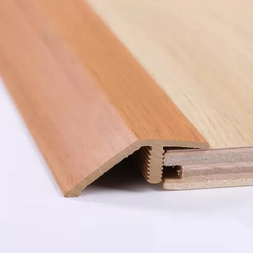 Vista 6 de Transición de piso de PVC para suelos irregulares de transición 1/2, reductor de umbral de puerta de interior y exterior con grano de madera, 36