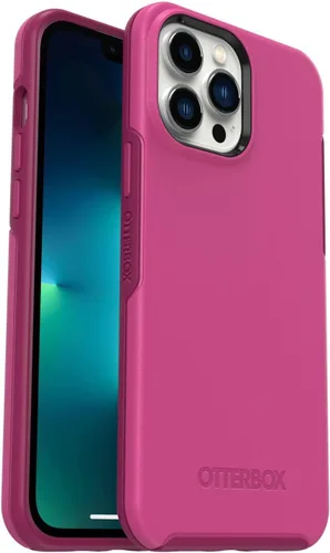 Vista 10 de OtterBox iPhone 13 Pro Max y iPhone 12 Pro Max (Solo) - Funda de la Serie Symmetry - Cama de Rosas - Ultra-Elegante - Carga Inalámbrica Compatible
