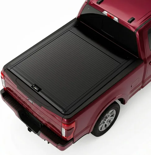 Vista 10 de ONINE Cubierta rígida retráctil Pull-Lock-Go para Ford Maverick 2022-2026 con caja de 4.6 pies (54.4 pulgadas), aluminio negro mate, compatible