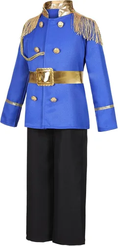 Vista 2 de Disfraz de príncipe para niños, disfraz de príncipe azul de Halloween para niños pequeños