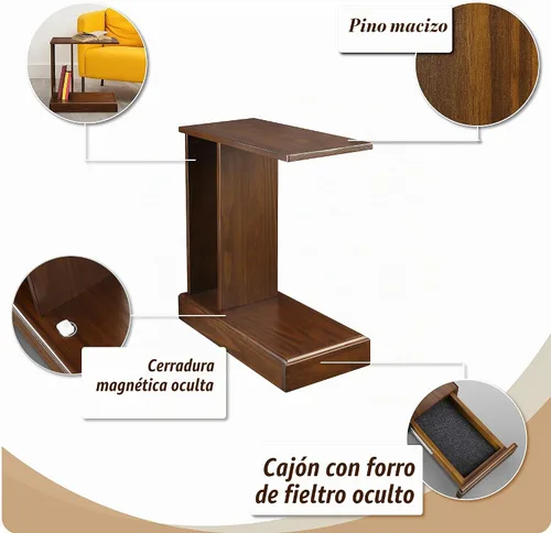 Vista 6 de Casual Home Monroe Cajón de mesa C, muebles de ocultación, moca, 22.75 x 10 x 24 pulgadas