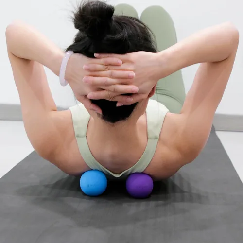Vista 3 de Pelotas de lacrosse de masaje para liberación miofascial, bola de masaje de maní, pelota de movilidad para terapia física, herramienta de masaje
