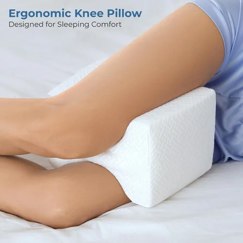 Vista 2 de 5 STARS UNITED Half Moon Bolster - Almohada semirenrollable y almohada de rodilla para personas que duermen de lado, 100% espuma viscoelástica