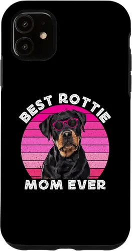Vista 6 de Funda para iPhone 12 mini Rottweiler Mom para mujer, diseño vintage de Rott Mama Rottie