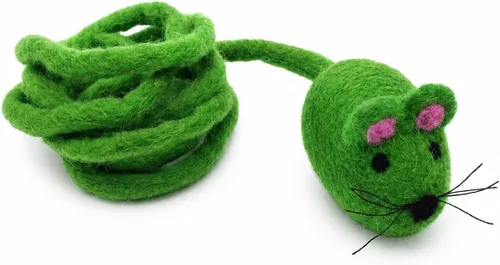 Vista 36 de Glaciart One Mini juguete de fieltro para gatos, tamaño de gatito y gato pequeño, juguete de lana natural, juguete interactivo suave y mullido