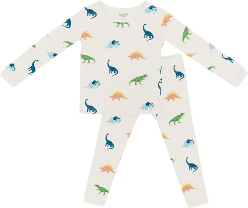 Vista 25 de KYTE BABY Juego de pijama para niños pequeños – Pijamas para niños pequeños hechas de material de rayón de bambú suave Pollito de Aloe