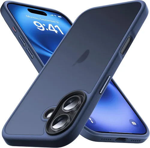 Vista 100 de Anqrp Funda diseñada para iPhone 11 azul [compatible con carga inalámbrica], [tacto sedoso] Funda delgada de silicona suave antiarañazos para iPhone