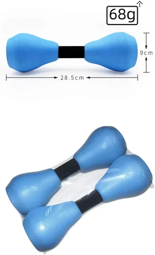 Vista 3 de Davidmay's Gift - Mancuernas de espuma para ejercicio aeróbico acuático, resistencia para piscina, 1 par, equipo de ejercicios de fitness