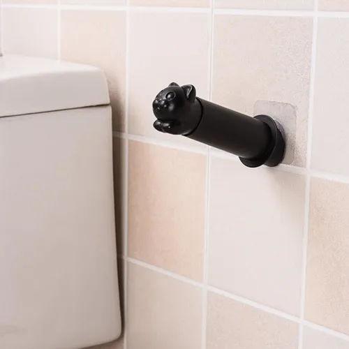 Vista 4 de EXCEART Soporte de papel higiénico montado en la pared, elegante organizador de toallas para baño, acabado de diseño de ahorro fácil de instalar,