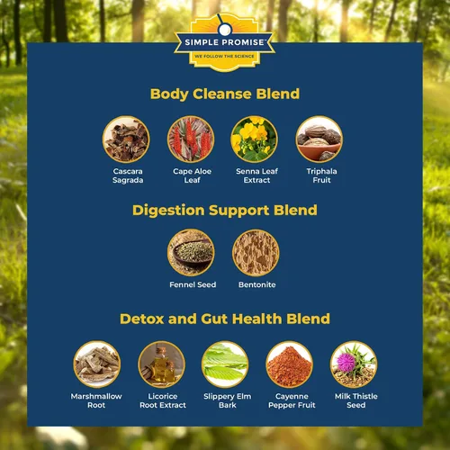 Vista 4 de Simple Promise Paquete de apoyo intestinal y energético - Apoya la salud digestiva y la hidratación - Limpieza digestiva BellyFlush y polvo