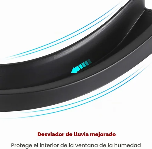 Vista 2 de JeCar - Diversor de lluvia de tapa dura, de plástico ABS, para Jeep Wrangler 2018-2020 JL JLU y 2020 Jeep Gladiator JT, 1 par