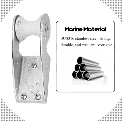 Vista 4 de AMYSPORTS Hardware Arco Anclaje Roller Barcos Inoxidables Yate Arco Ancla Montaje Marina Anclaje De Acero Barco Rodillo SUS316