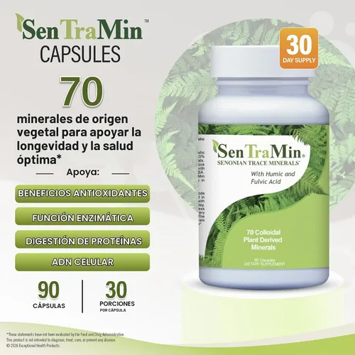 Vista 2 de SenTraMin Complejo mineral a base de plantas, 90 cápsulas vegetales