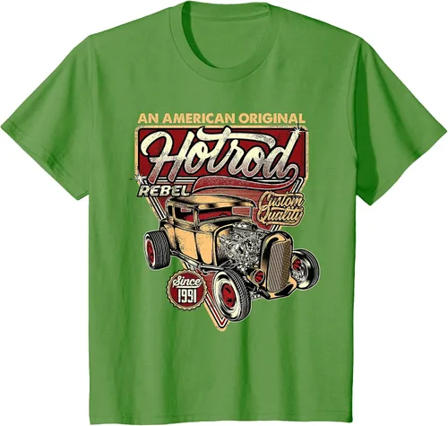 Vista 10 de Camiseta vintage Hot Rod Speed and Power para hombre Asphalt Grey
