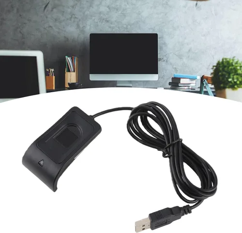 Vista 2 de Lector de huellas dactilares USB de escritorio para 10 o más, escáner biométrico de huellas dactilares con llave de seguridad con capacidad de 10