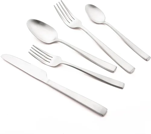 Vista 9 de Cuchillo de cena de 8 piezas, acero inoxidable 18/10 de plata mate para el hogar, restaurante, fiesta, uso diario de mantequilla (9 pulgadas)