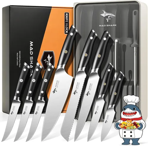 Vista 10 de MAD SHARK - Juego de cuchillos de cocina, 5 piezas de cuchillos de chef