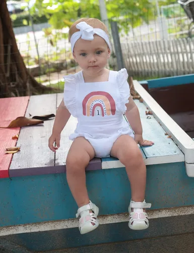 Vista 56 de Shalofer Traje de primer cumpleaños para bebé niña con diadema