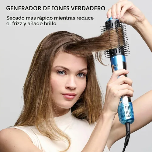 Vista 2 de BaBylissPRO StyleSwitch Ionic Multi-Styler, Air Styler y secador de pelo, cepillo de aire caliente ligero, 5 accesorios, 9 ajustes de Azul