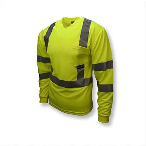 Vista 6 de Radians ST21-3PGS-M Clase 3 Max-Dri Camiseta de seguridad de manga larga con malla transpirable, color verde, talla mediana