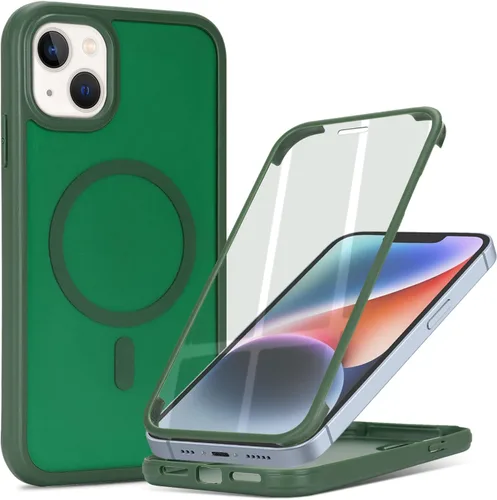 Vista 33 de Funda magnética para iPhone 12 mini con protector de pantalla integrado, compatible con MagSafe, para Apple 12 Mini, fundas de cuerpo completo