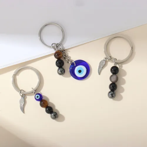 Vista 6 de Regalo saludable para embarazo, protección natural con piedras preciosas curativas, llavero de cristal para mujeres y amigas