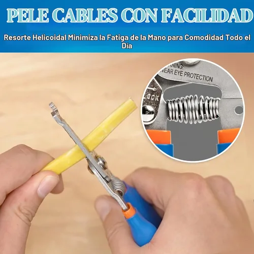 Vista 3 de Jonard Tools WSS-612 - Pelacables de acero inoxidable con curva, 6-12 AWG, acero inoxidable 50 HRC, mango ergonómico, corte de tornillos y bucle