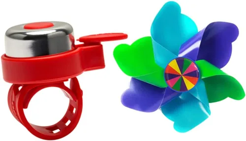 Vista 9 de 1 juego de molino de viento, accesorios de scooter para accesorios de bicicleta, manillar, campana de bicicleta para campana de bicicleta