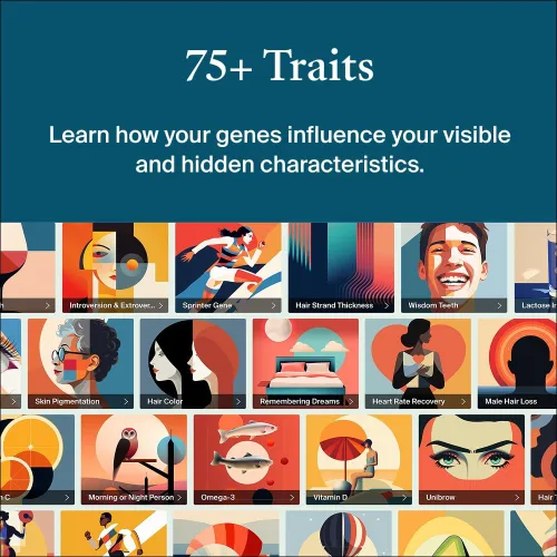 Vista 4 de AncestryDNA + Kit de prueba genética de rasgos: rasgos genéticos personalizados, prueba de etnia de ADN, orígenes y etnias, prueba completa de ADN
