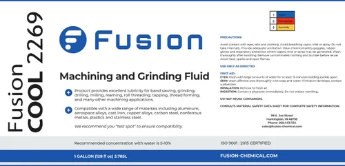 Vista 5 de Fusion Chemical - Fluido de mecanizado y molienda Aceite de corte para perforar metal Fusion Cool 2269 Refrigerante de microemulsión