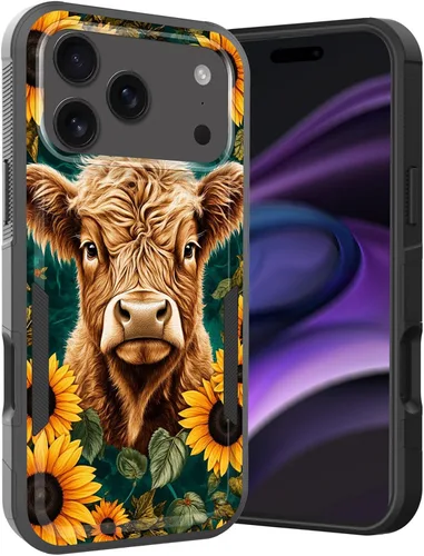 Vista 101 de Funda para iPhone Air, doble capa híbrida resistente resistente a prueba de golpes de policarbonato duro + funda protectora de silicona suave