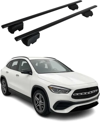 Vista 16 de OMAC Portaequipajes con cerradura para Mercedes GLA Class X156 2015-2019 Alu Gris