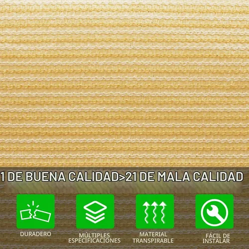 Vista 2 de Shatex tela parasol, Trigo