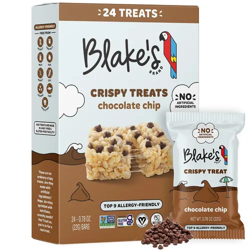 Vista 22 de Blake’s Seed Based, Birthday Cake - Golosinas de arroz crujiente sabor a torta de cumpleaños, sin nueces, gluten, lácteos, ni soya; snack saludable