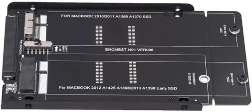 Vista 8 de Xiwai 2.5 pulgadas SATA 22Pin a 2010 2011 2012 Mac Air Pro Retina SSD 12+6Pin 17+7Pin A1425 A1398 MC975 MC976 Caso Enclosure Converter